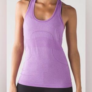 Lululemon Swiftly Tech Racerback Size 12 Heathered Moonlight Magenta